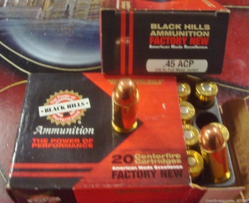 200 BLACK HILLS 45 acp FMJ 230 grain Full Metal Jacket NEW ammunition-img-4