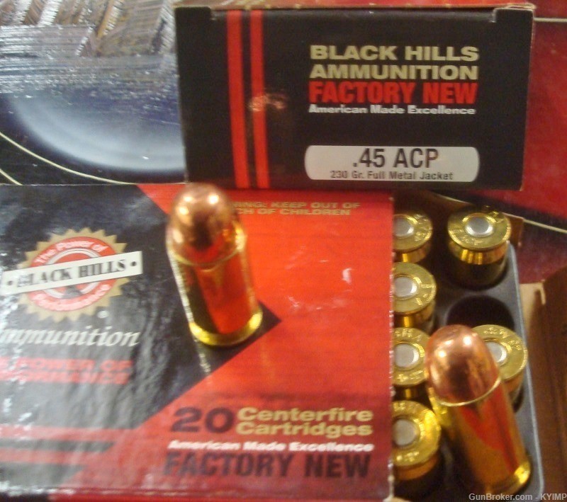 200 BLACK HILLS 45 acp FMJ 230 grain Full Metal Jacket NEW ammunition-img-2