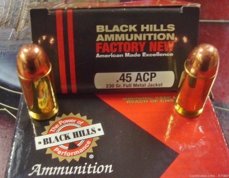 200 BLACK HILLS 45 acp FMJ 230 grain Full Metal Jacket NEW ammunition-img-1