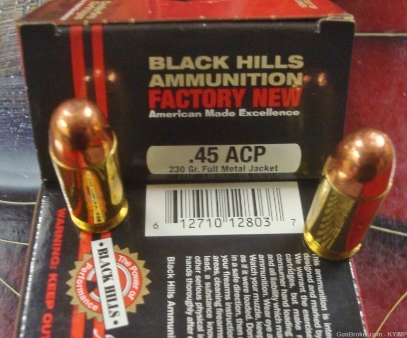 200 BLACK HILLS 45 acp FMJ 230 grain Full Metal Jacket NEW ammunition-img-3