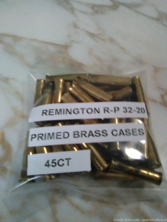 Remington R-P 32-20 Primed Brass Cases 45ct-img-0