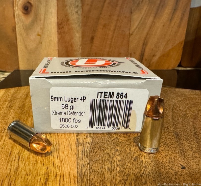 9mm Luger+P Xtreme Defender Hollow Point 68Gr 1800FPS 20 Rds HIGH VELOCITY-img-0