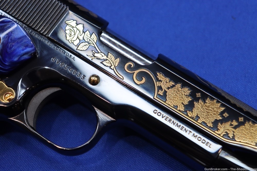 Colt 1911 LADY OF GUADALUPE Pistol 38 SUPER 1 of 300 Mexico GOLD ENGRAVED-img-16