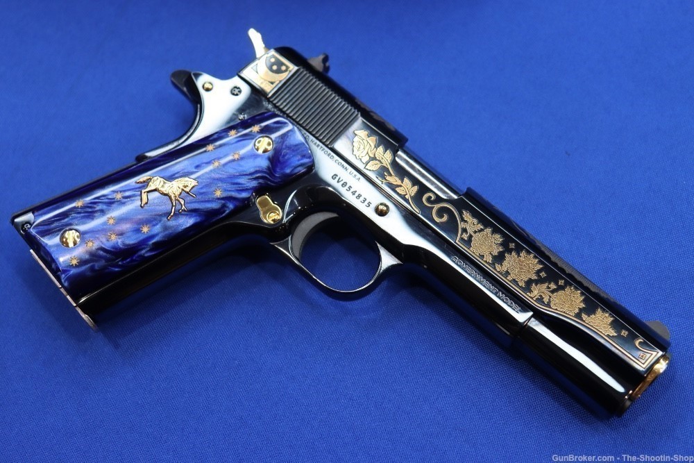 Colt 1911 LADY OF GUADALUPE Pistol 38 SUPER 1 of 300 Mexico GOLD ENGRAVED-img-13