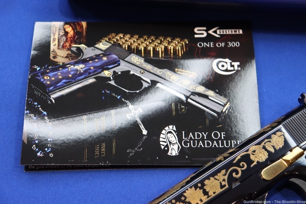 Colt 1911 LADY OF GUADALUPE Pistol 38 SUPER 1 of 300 Mexico GOLD ENGRAVED-img-46