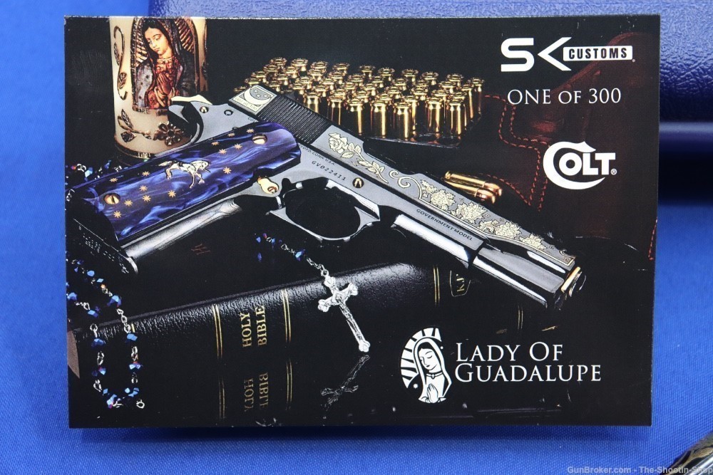 Colt 1911 LADY OF GUADALUPE Pistol 38 SUPER 1 of 300 Mexico GOLD ENGRAVED-img-47