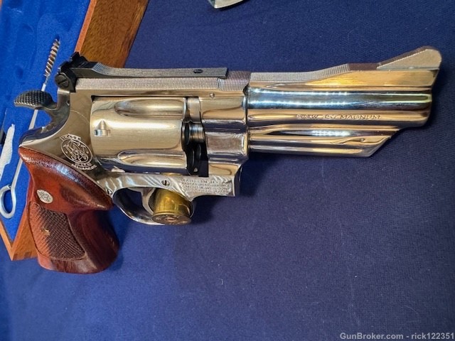 Smith & Wesson Model 27-2. Nickel plated, 3 1/2” barrel.-img-2