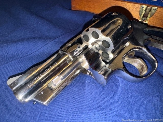 Smith & Wesson Model 27-2. Nickel plated, 3 1/2” barrel.-img-7