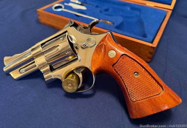 Smith & Wesson Model 27-2. Nickel plated, 3 1/2” barrel.-img-5