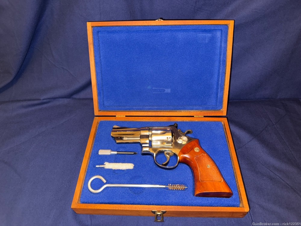Smith & Wesson Model 27-2. Nickel plated, 3 1/2” barrel.-img-0