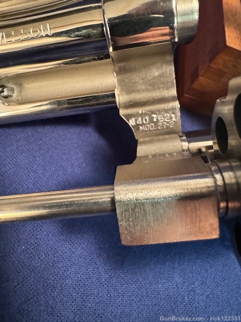 Smith & Wesson Model 27-2. Nickel plated, 3 1/2” barrel.-img-10