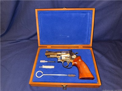 Smith & Wesson Model 27-2. Nickel plated, 3 1/2” barrel.