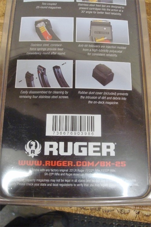 Ruger BX25x2 10-22 50 round .22 LR Original magazine-img-1