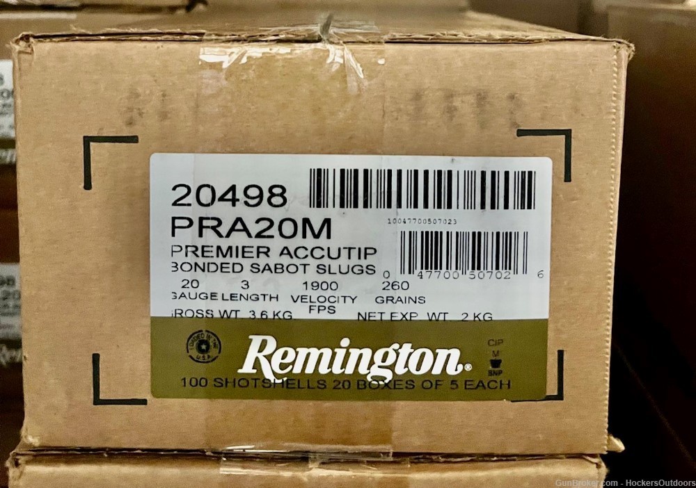 Remington Accutip Sabot Slug 20 Ga 260 Grain 3in 20498 PRA20M-img-0