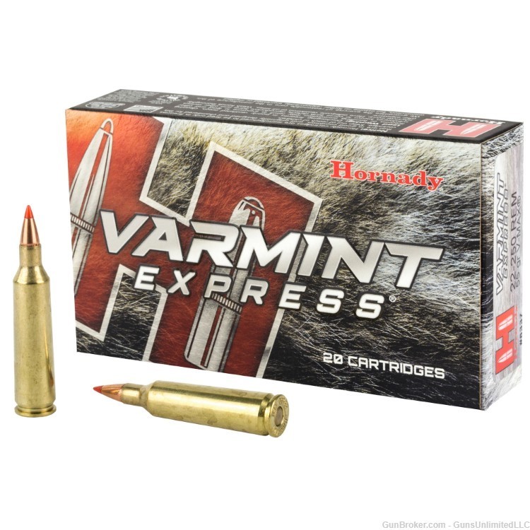 HORNADY 22-250 55 GR V-MAX CASE OF AMMO VMAX 55gr 200 Rounds 8337-img-0