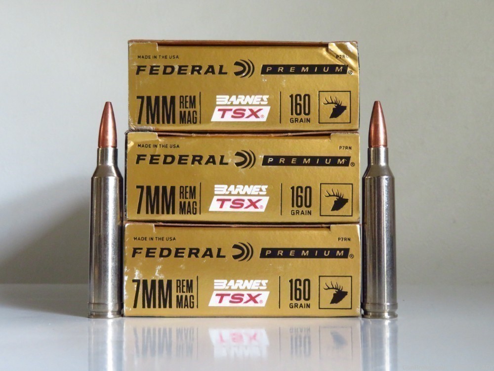 60 rds FEDERAL BARNES TSX 7mm rem mag ammo 160 GRAIN P7RN-img-1