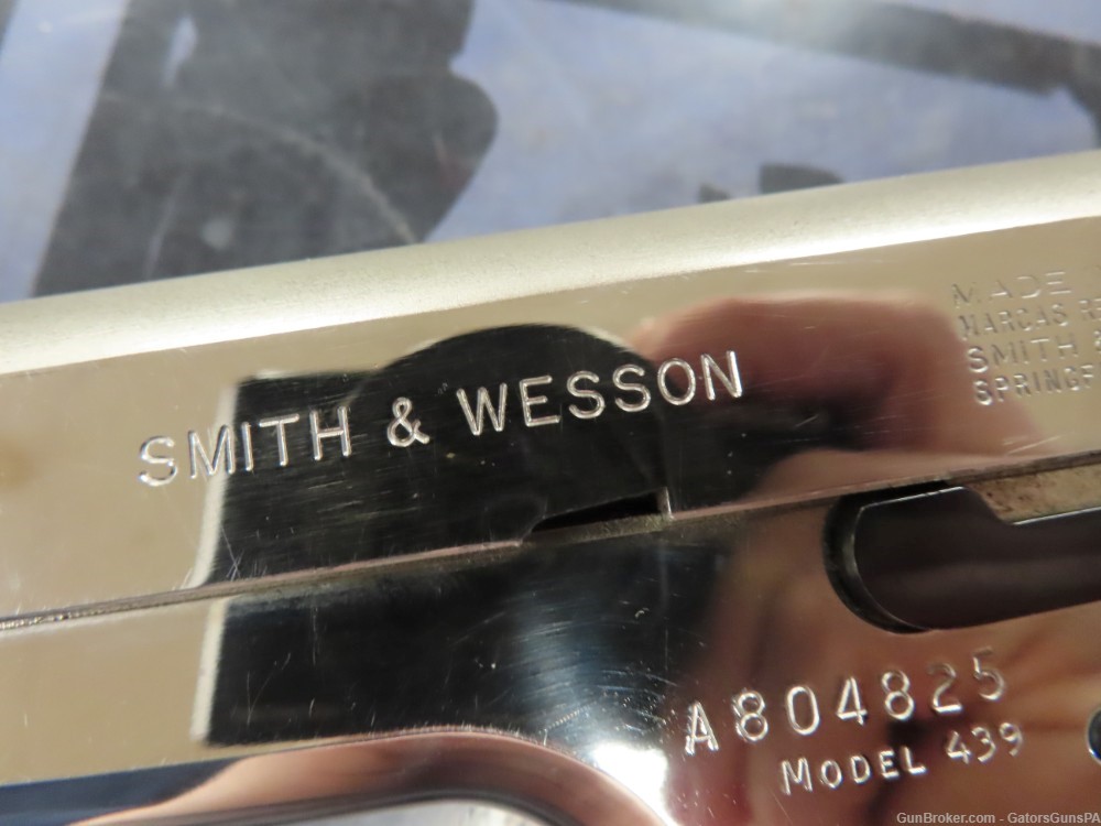 Smith & Wesson 439 9mm Nickle S&W Model 439 9 mm 4" S & W -img-11