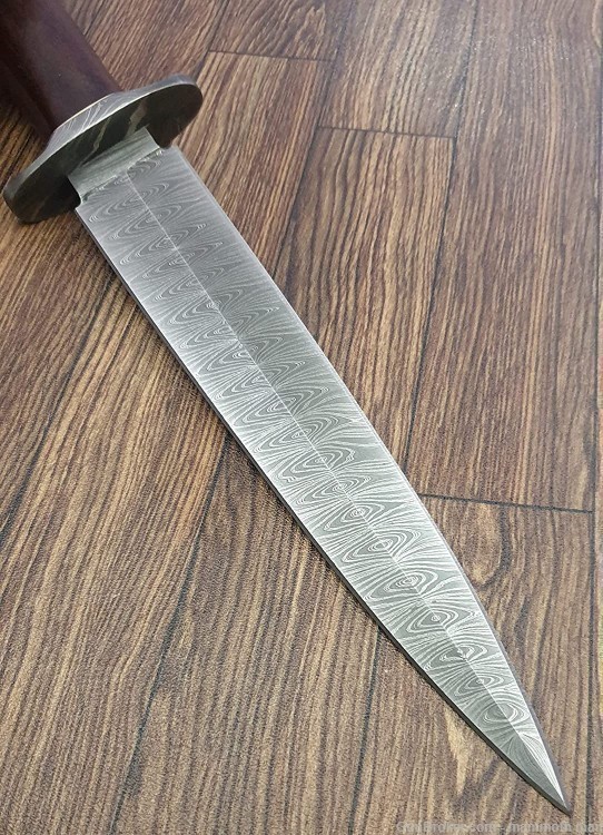 Dagger folded steel Damascus knife-img-2