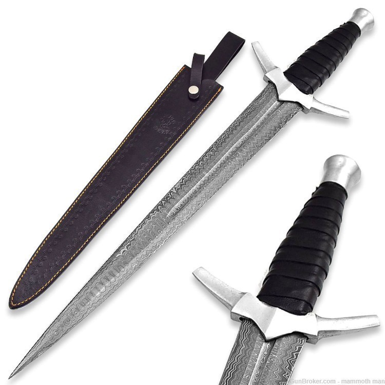Damascus Folded Steel Viking Sword-img-0