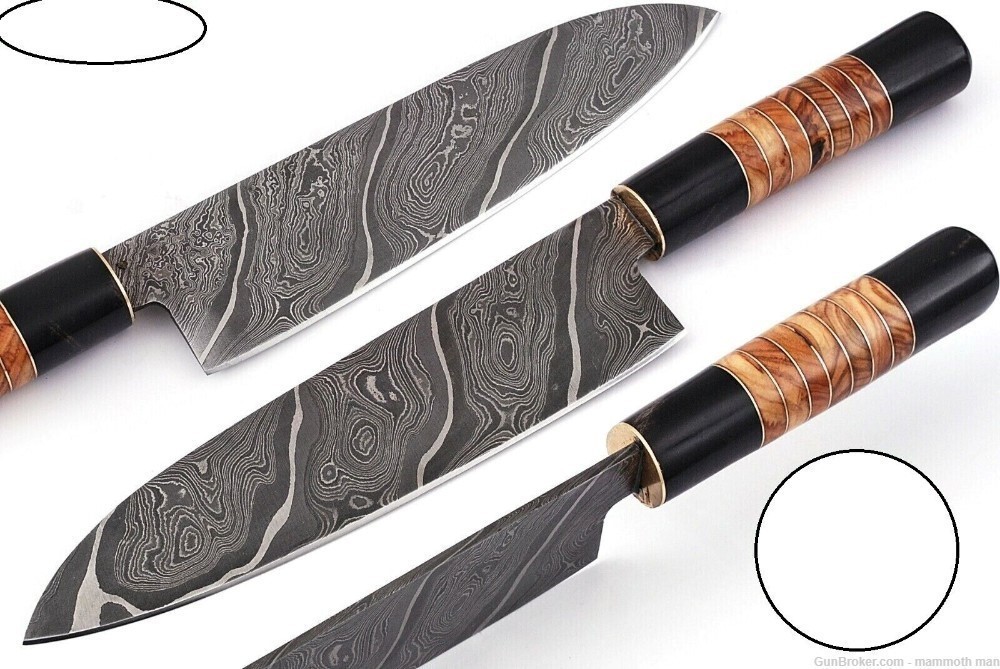 Old school Damascus 128 layer high carbon Kitchen knife-img-0