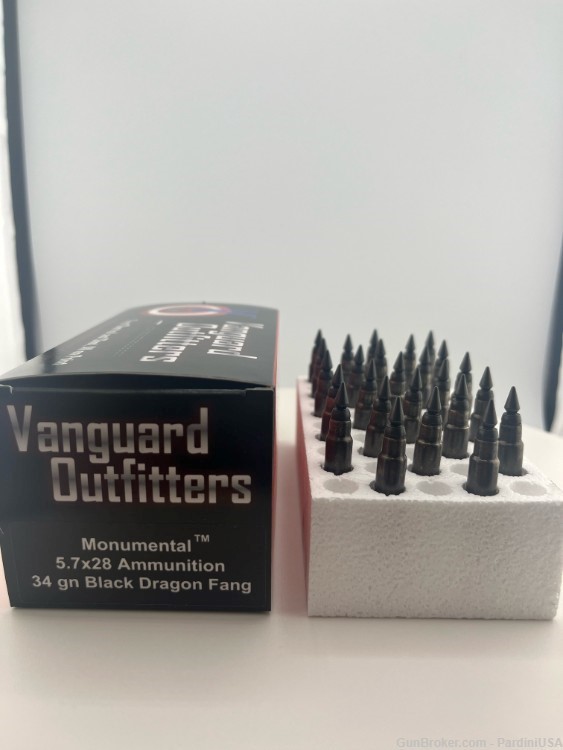 Vanguard Blackfang Obsidian Dragon 34 grain 5.7x28 Ammunition-img-1