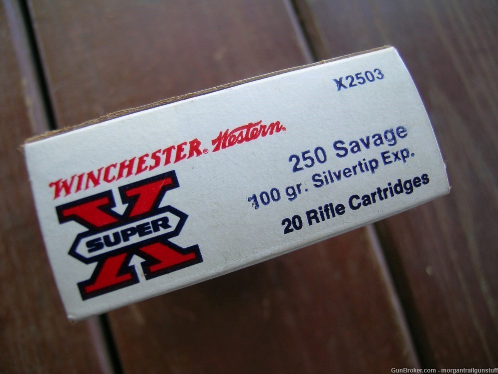  Winchester Super-X 250 Savage 100 Gr Silvertip Full 20rd Box  Ammo NOS -img-5