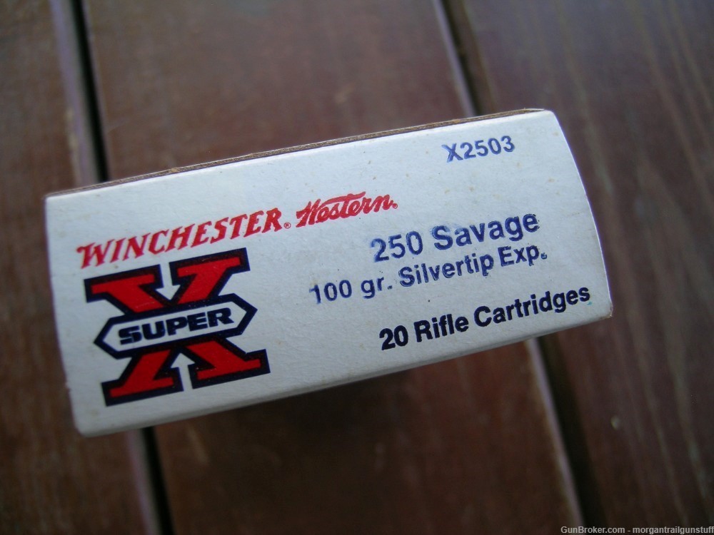  Winchester Super-X 250 Savage 100 Gr Silvertip Full 20rd Box  Ammo NOS -img-4