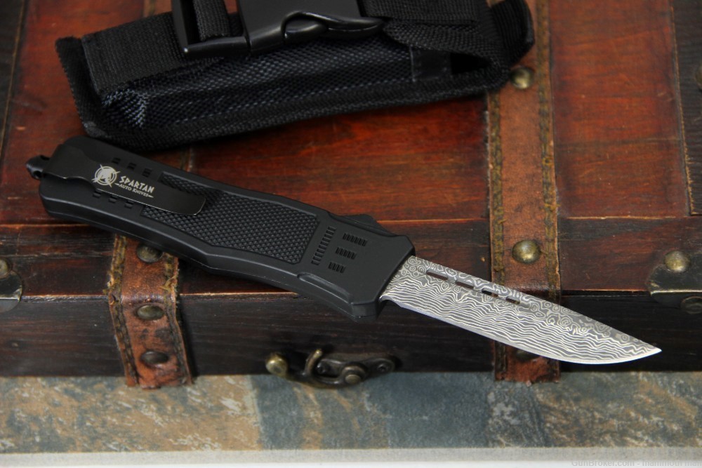 440c Stainless Damascus OTF Automatic knife-img-2