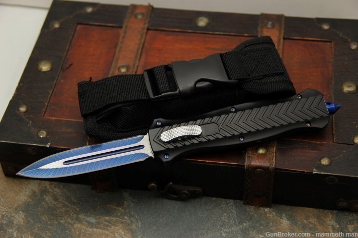 New Blue blade and hardware OTF knife -img-0