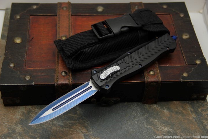 New Blue blade and hardware OTF knife -img-3