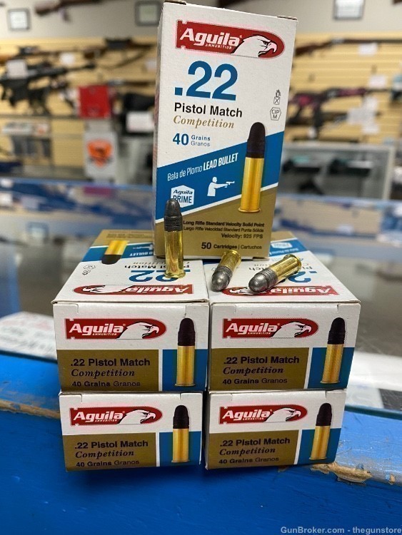 Aguila 22LR MATCH Pistol Competition Rounds 250rd Package SAVE - Buy Bulk !-img-1