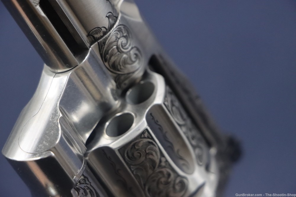 Colt Model Python Revolver Premier Grade ENGRAVED 357 Mag 3" Stag Grips SS-img-45