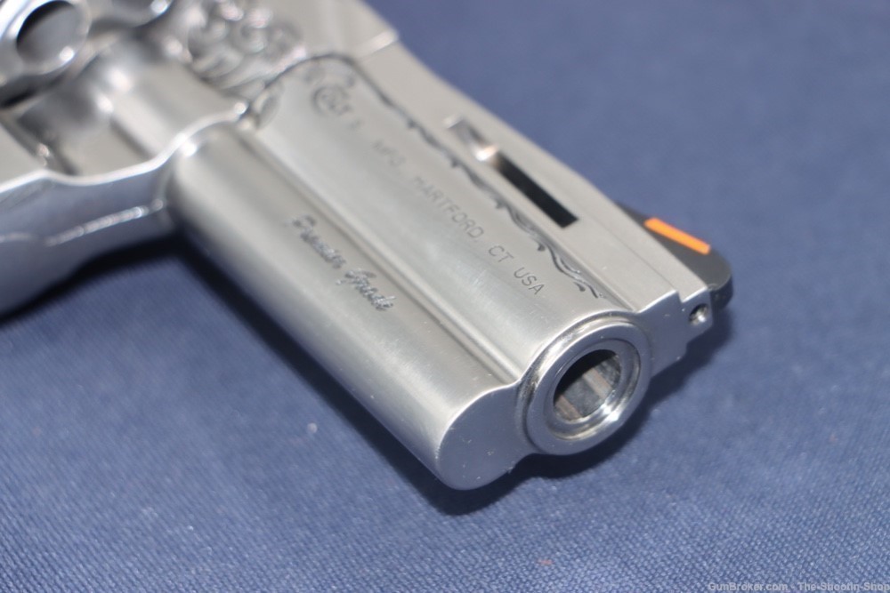 Colt Model Python Revolver Premier Grade ENGRAVED 357 Mag 3" Stag Grips SS-img-25