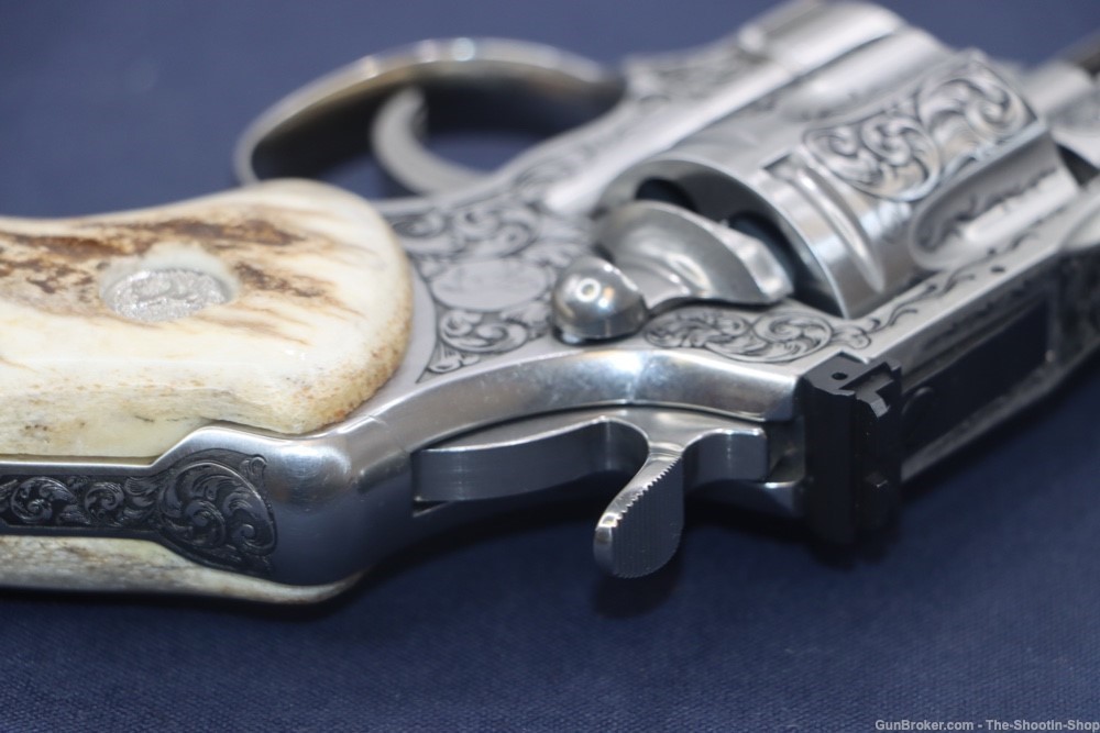 Colt Model Python Revolver Premier Grade ENGRAVED 357 Mag 3" Stag Grips SS-img-21