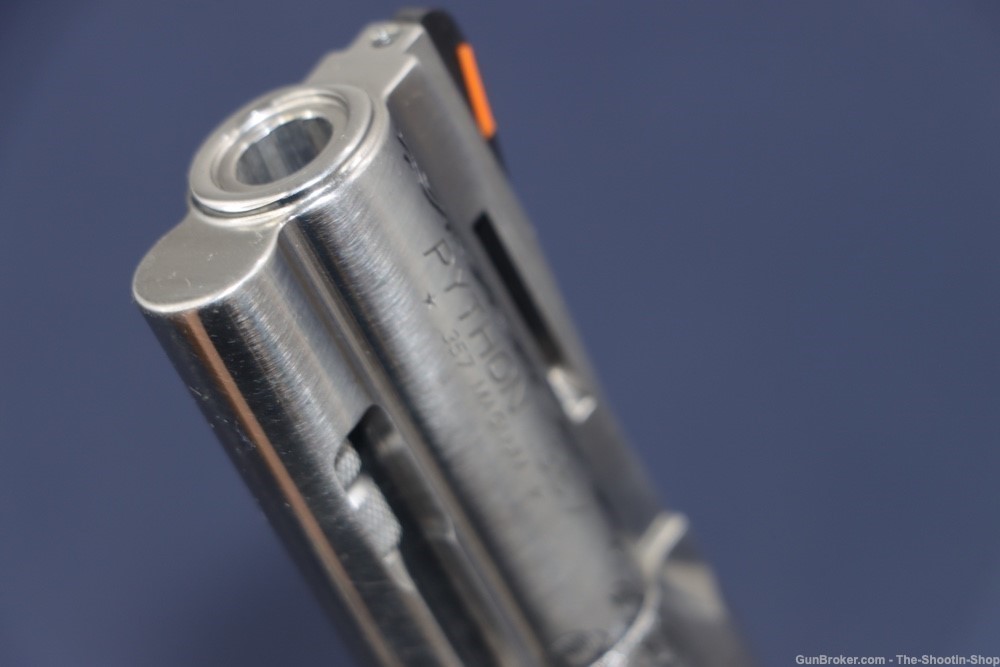 Colt Model Python Revolver Premier Grade ENGRAVED 357 Mag 3" Stag Grips SS-img-46