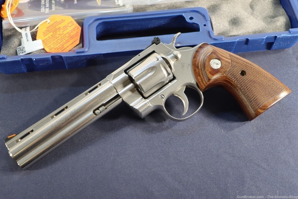 Colt Model Python Stainless 357 Magnum Revolver 6" 357MAG NR DA SA 357 MAG-img-0