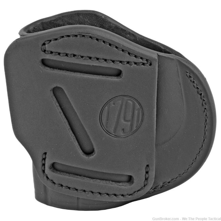 1791 4 Way Holster Size 4 IWB or OWB Holster Matte Black Leather NEW-img-0