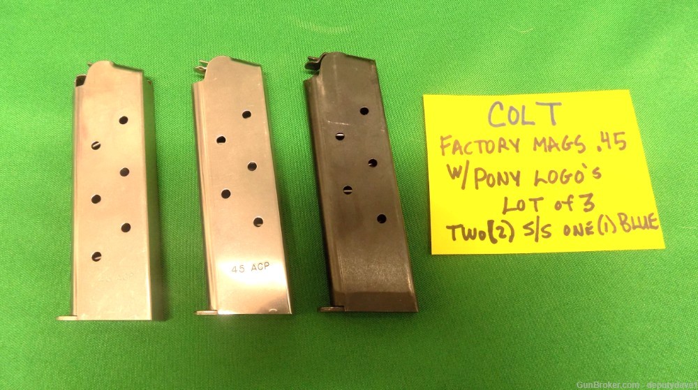 COLT 1911 Government 45 OEM Factory Magazine (Lot of 3)-img-0