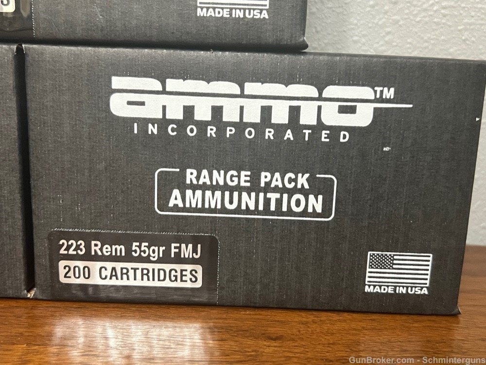 AMMO INC 223 55gr FMJ 200 ROUNDS PER BOX RANGE PACK BRAND NEW INVENTORY -img-1