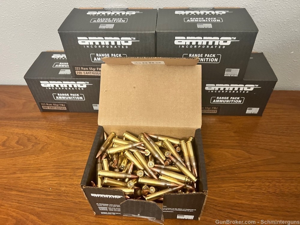 AMMO INC 223 55gr FMJ 200 ROUNDS PER BOX RANGE PACK BRAND NEW INVENTORY -img-2