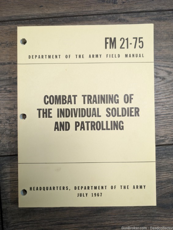 USGI Surplus Vietnam Era Combat Training Field Manual FM 21-75-img-0