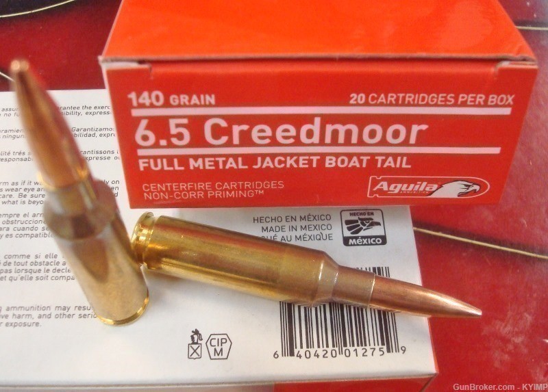 40 AGUILA 6.5 Creedmoor FMJ BT 140 grain NEW ammunition-img-3