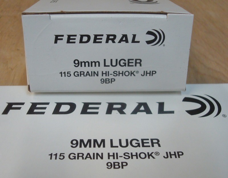 100 Federal 9mm Hi Shok 115 gr JHP Hollow Point 9BP New ammo-img-5