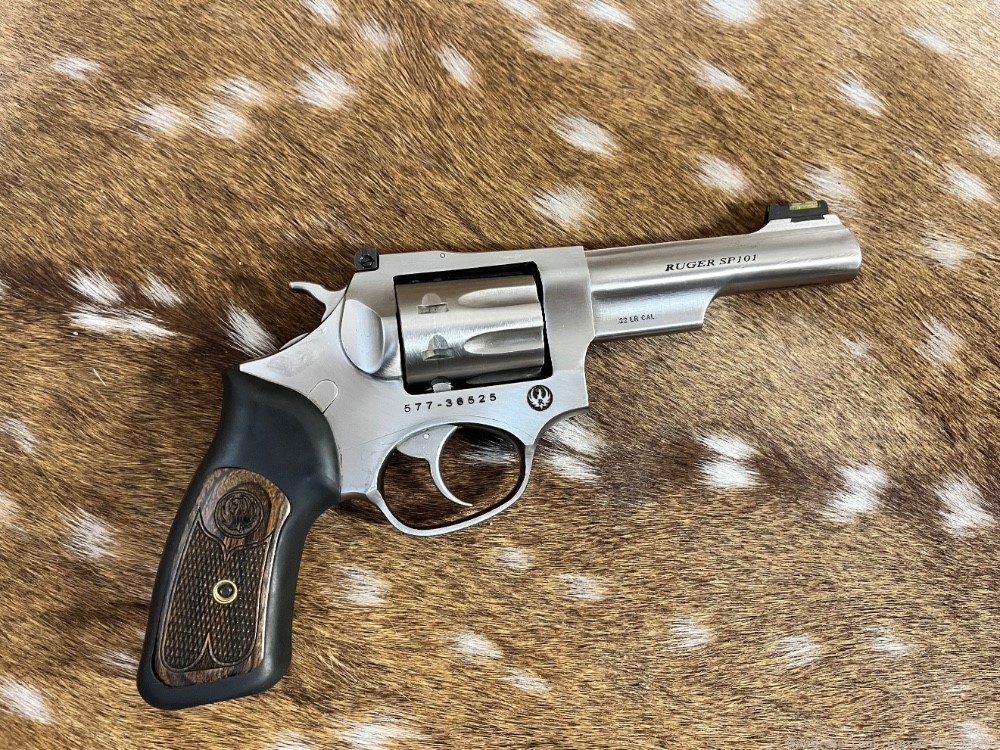 Ruger SP101 22 LR 4” Stainless excellent condition double action revolver -img-1