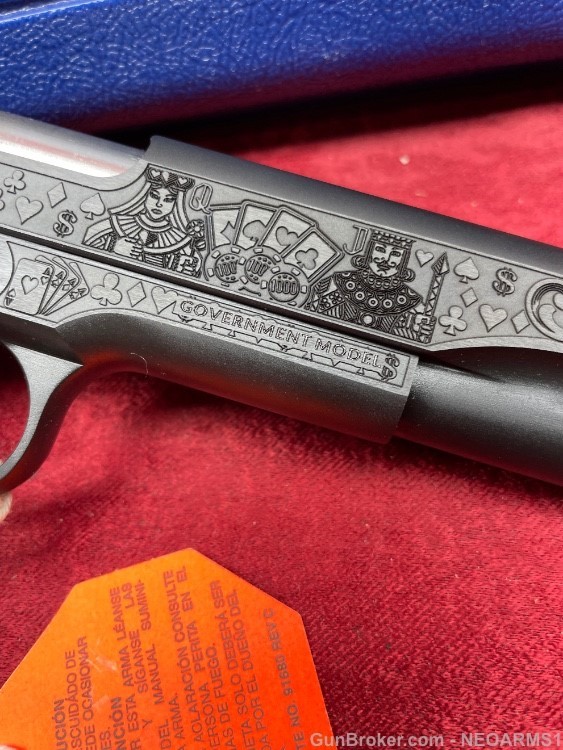 NIB Colt 1911. .45 acp Incredible Engraved ( The Gambler)!-img-13
