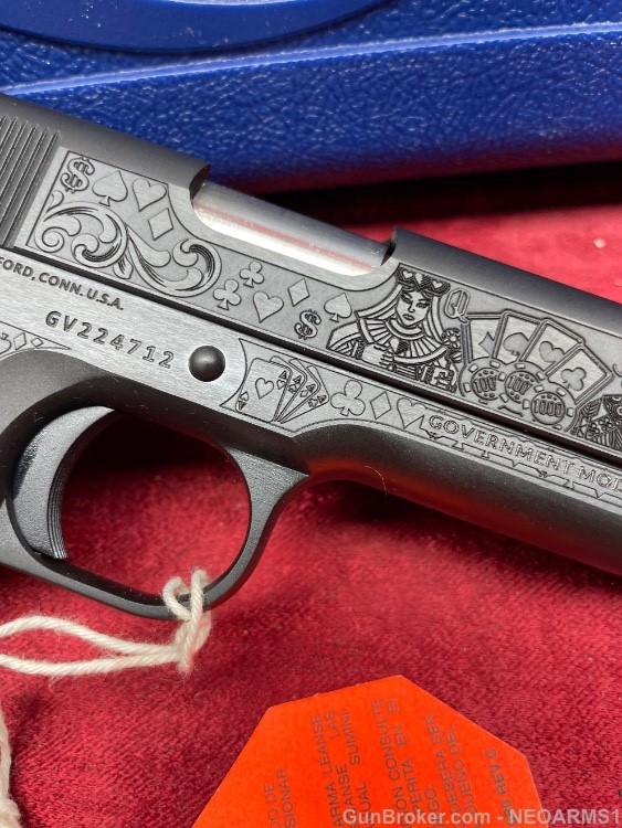 NIB Colt 1911. .45 acp Incredible Engraved ( The Gambler)!-img-12