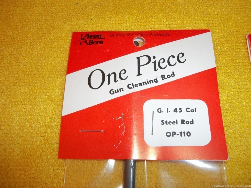 2- Vintage NOS NIP Kleen-Bore One Piece Gun Cleaning Rod "G.I. 45 CAL" 1911-img-0
