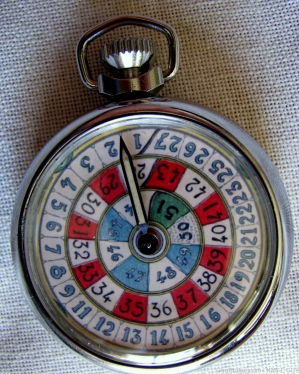 MINTY VINTAGE POCKET WATCH STYLE DIAL MECHANICAL GAMBLING DEVICE -img-7