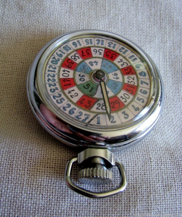 MINTY VINTAGE POCKET WATCH STYLE DIAL MECHANICAL GAMBLING DEVICE -img-4