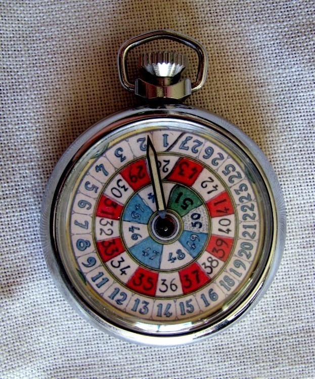 MINTY VINTAGE POCKET WATCH STYLE DIAL MECHANICAL GAMBLING DEVICE -img-1